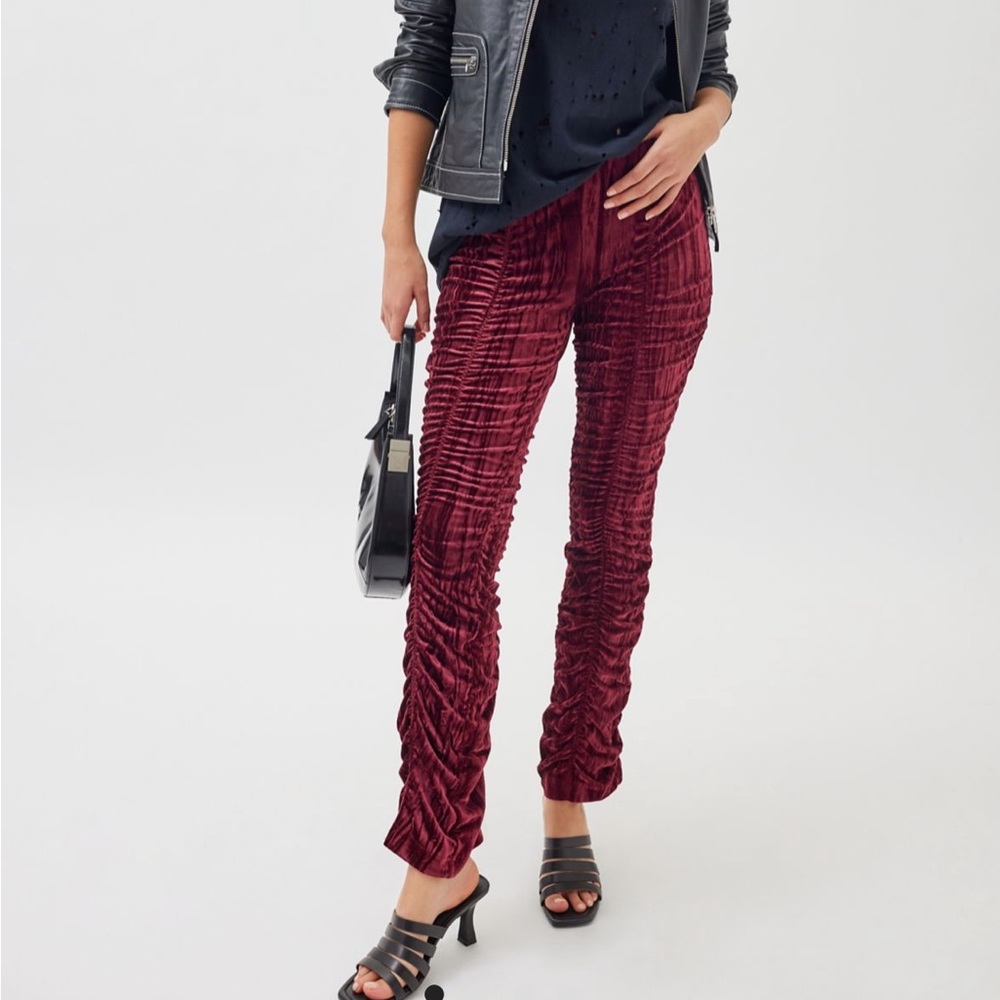 Velvet Ruched Pants - Picture 3 of 3